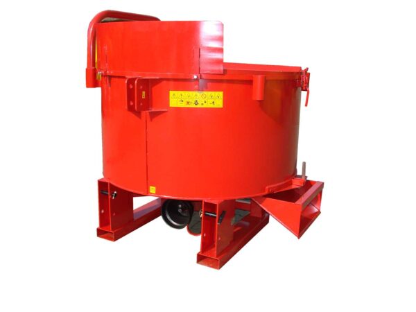 Concrete mixer with double discharge rear + side