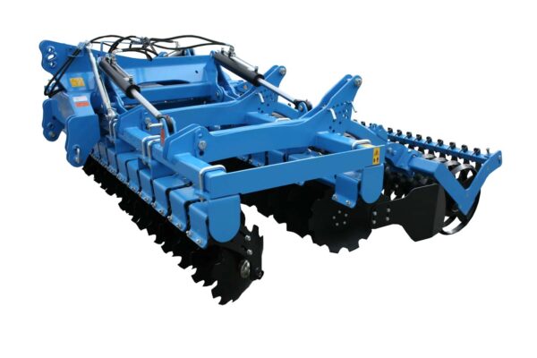 Mounted disc harrow with rubber disc protection, hydraulic folding - (trailed option)