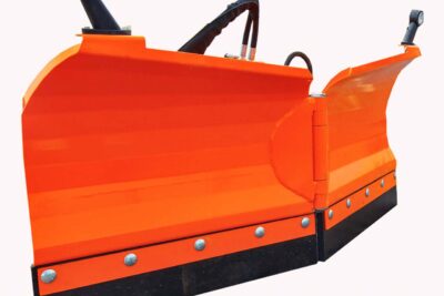 Super light divided snow plow