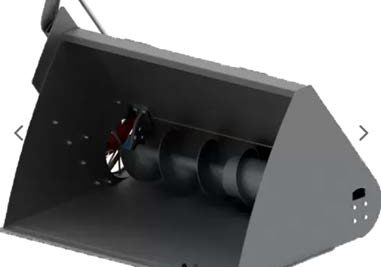 Feeding bucket with auger for potatoes and beets