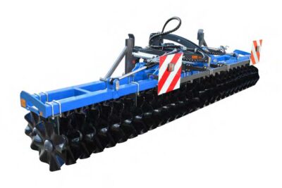 Front wavy disc roller, hydraulic folding